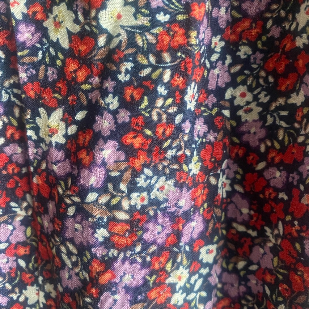 Lucky Brand Long Sleeve Button Down Floral Print Blouse. Size X-Large - Picture 10 of 11